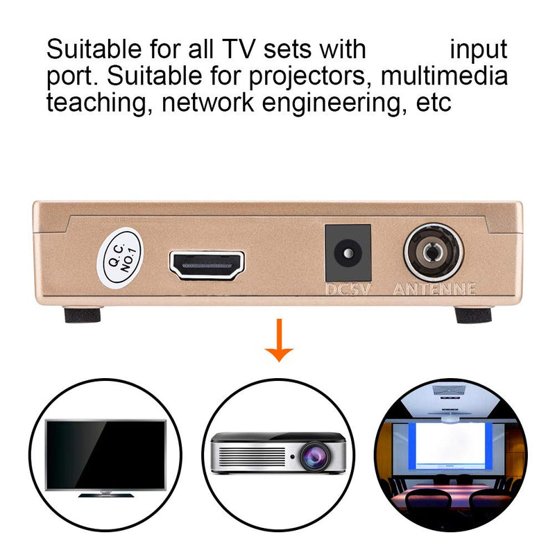 RF to HDMI Converter Adapter, All Standard Converter Analog TV Receiver Adapter with Remote Control for Projectors Multimedia Teaching Network Engineering(US Plug) US Plug