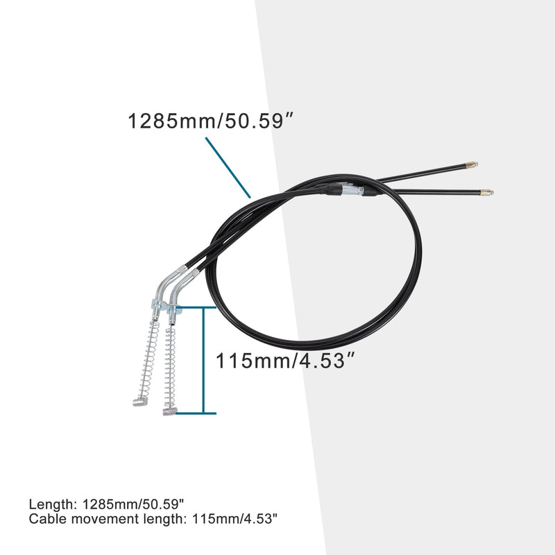 GOOFIT 50.5 Inch Front Drum Brake Cable Set for 200cc 250cc Breeze YFA1 Moto-4 YMF80 Water-Cooled ATV (2 pcs/Set)