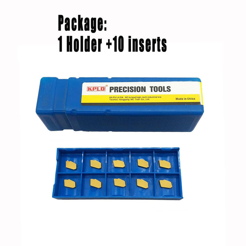 Hunricho Carbide Slotted Plate GTN-2 (SP200) 2 mm Carbide Inserts for Groove Cutting with ZQ1616R-2 Holder Rotary Tool Cutting for Steel 5/8 shank tool holder with SP200 inserts