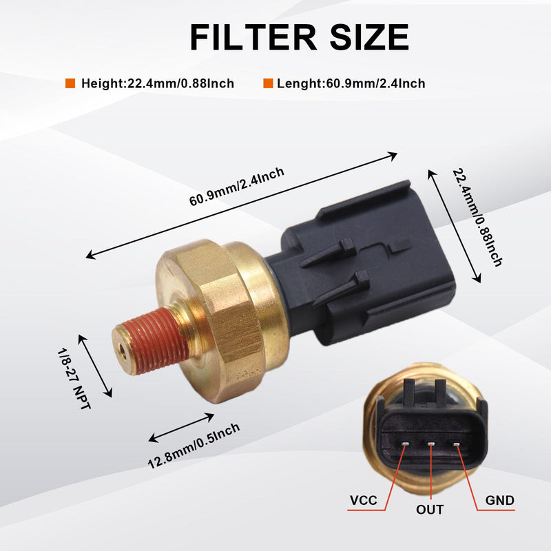 Highfil 5149062AA Oil Pressure Sensor Complegte with 2005-2016 Chrysler, Jeep, Dodge, Ram, Volkswagen Replaces: 5149062AA, 56044777AA, 68060337AA, 05149062AB, 7B0919081B