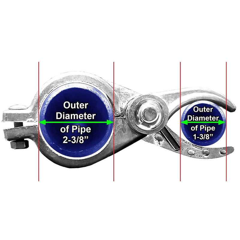 2-3/8" (2-1/2") x 1-3/8" Durable Chain Link Spring Loaded Gate Closer. 2-3/8"X 1-3/8"
