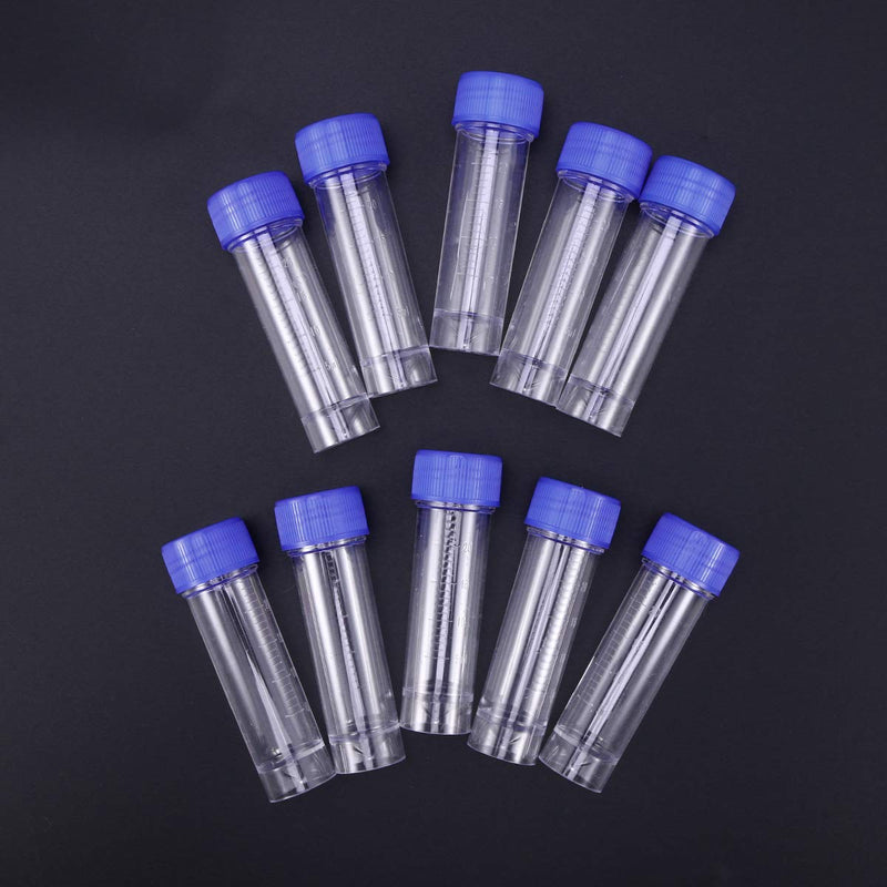 Hemobllo sample cups with screw lid samples container without label laboratory medical use 25-30ml 10 pieces