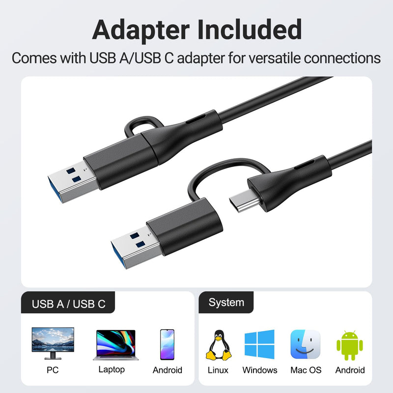 INGA Computer Speakers, USB Plug and Play Desktop Speakers, Easily Clamps to Monitor, PC Speaker with Loud Stereo Sound & Bass,Wired Computer Speakers for Study/Meeting, Compatible with MAC, Laptop