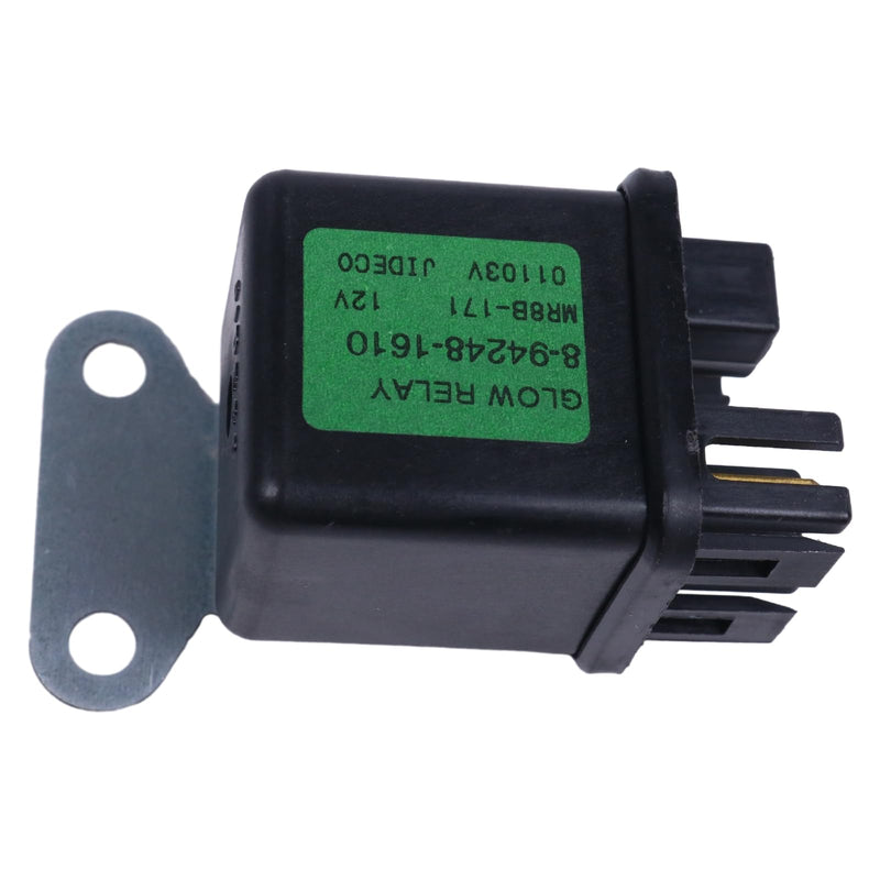 ZTUOAUMA 12V Upgraded Preheating Glow Plug Relay 16415-65600 119650-77910 for Kubota D722 D902 D905 D1105 Yanmar MR82BL-081 JIDECO 91008V Isuzu Hitachi ZAXIS27U Mitsubishi L3E S3L2 S4L2 Engine