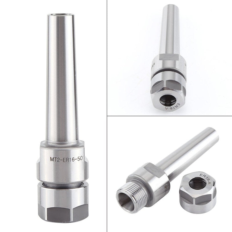 AKozon MT2 Holder Taper Collet Holder MT2-ER16-50 M10 Taper Collet Holder End Mill Adapter CNC Milling Tools