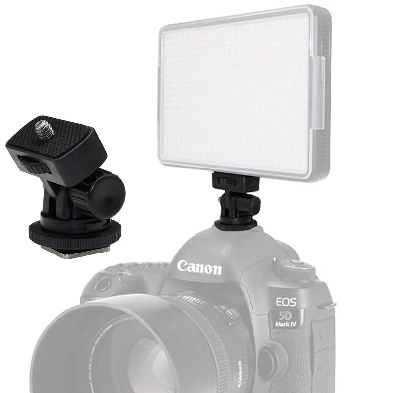 2Kit Camera Monitor Mount with Cold Shoe, Anti Twist 1/4" Screw for 5" & 7" Field Monitor Adjustable 180° Video Light, or Microphone