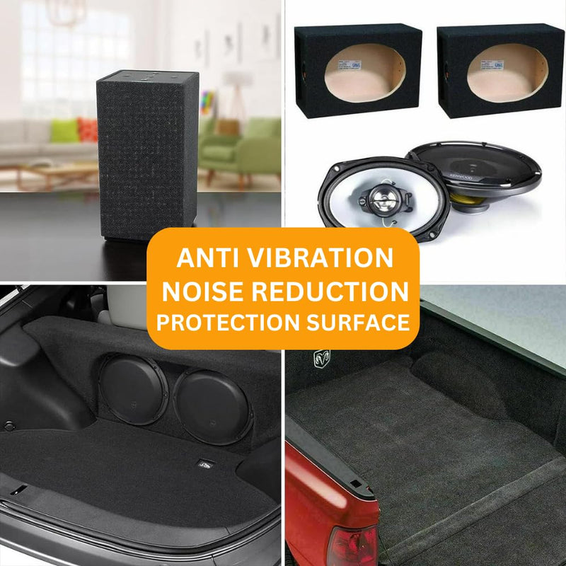 40" x 40" Speaker Box Carpet Car Sub Woofer Trunk Liner Felt Black Fabric for RV, Boat, Truck, Automotive Interior, Marine, Home Floor (BLACK) 40" x 40" BLACK