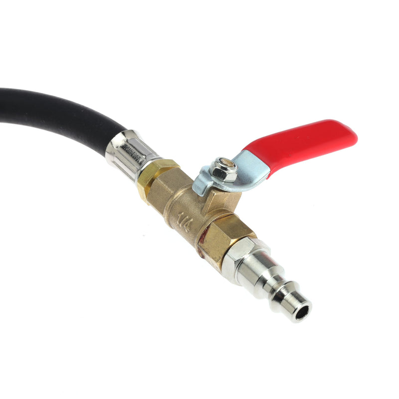 Engine Air Valve Holder Pressure Pipe with Ball Valve M12 M14 Thread to 1/4 NPT Cylinder Leakage Testing Assistant Tool for Ford for Mustang for GM LS1 LS2 LS3 4.8 5.3 6.0 Trucks