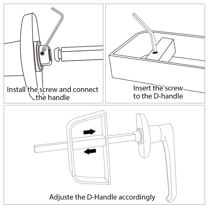 6" T-Handle Lock Kit for Shed Door Latch, Black | 5 Keys Included, 6" Stem, For Sheds, Playhouses, Chicken Coops, Camper, RV, Garage Door 6.0 inch-T