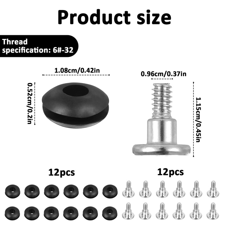 12 Pack 3.5 inch HDD Screws Hard Disk Drive Shockproof Hard Drive Screws and Shock Absorption Rubber Washer Kit Mounting for 3.5 inch Disk Mounting Accessories