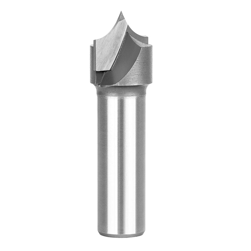SpeTool 3/8" Radius Point Cutting Rounover Router Bits 1/2 Inch Shank 3/4" Cutting Diameter , 2 Flute Solide Carbide Tipped Round Over CNC Router Bit for Woodworking Engraving Tool R3/8-D1/2