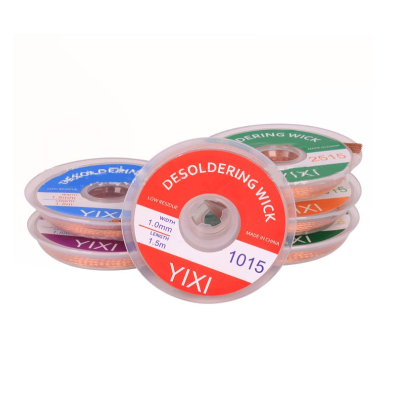 Desoldering Braid, Desoldering Wire, No-Clean Soldering Braid, 1.5 m Copper Wire (1.0/1.5/2.0/2.5/3.0/3.5 mm) for Desoldering, Ideal for Desoldering and Removing Solder at Soldering Points