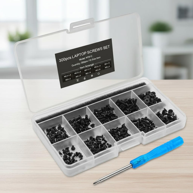 Mcsher 300pcs Laptop Notebook Screws Kit Set for IBM HP Dell Lenovo Samsung Sony Toshiba Gateway
