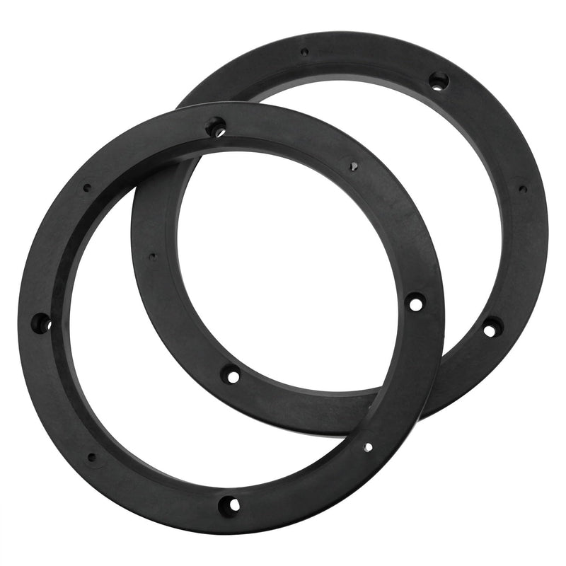 6.5-inch ABS speaker gasket speaker spacer car speaker adaptor kit Speaker mounting bracket ring (black)-2pcs