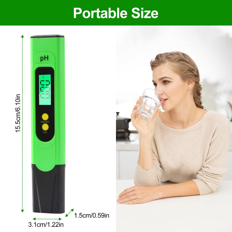 PH meter digital, 0-14 pH measuring range, 0.01 high accuracy, Aideepen pH water tester with LCD display backlight for water, aquarium, pond, pool, with calibration powder