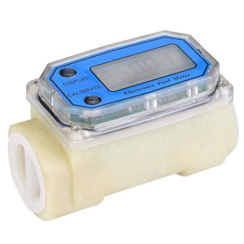 Nikou Flow Meter Turbine Meter - 15-120L/min 1" NPT Mini Diesel Fuel Flow Meter Digital Turbine Meters