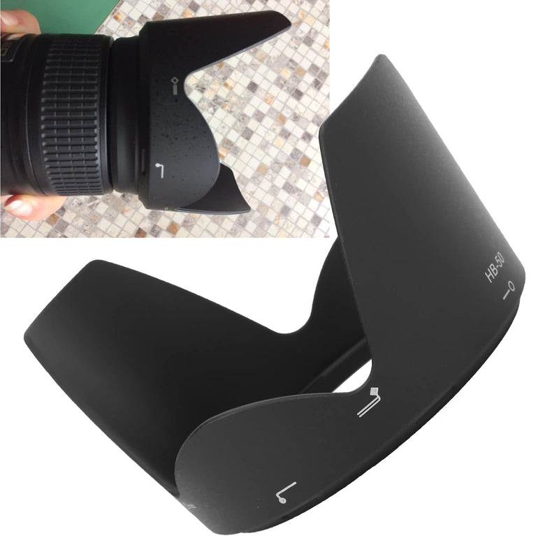 Lens Hood, HB‑50 Reversible Camera Lens Hood Lens Sun Shade Replacement, for AF‑S 28‑300/3.5‑5.6G ED VR Lens