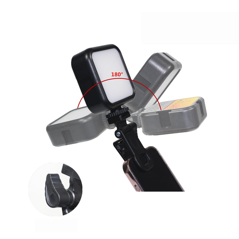2 Pack LED Video Light Clips Holder with Cold Shoe Mount Portable Photography Lighting Clip on Clamp for Magnetic RGB Camera Lights Panel Rechargeable Soft Light Vlogging Tablet Laptop Display