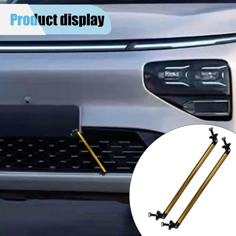 2PCS 11.42'' Splitter Strut Rods, Car Bumper Strut Rods, Front Lip Rod Protector Splitter, Adjustable Tie Support Bars, Lip Bumper Splitter, Universal Splitter Diffuser Strut Rods (Gold) Gold