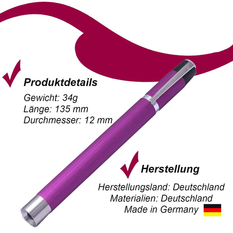 Diagnostic lamp, pupil lamp aluminum purple