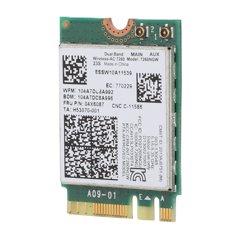 GOWENIC for 7260AC 7260NGW Card, Band 2.4G/5G 802.11ac Network Card for Thinkpad T440 T440P T440S T540P X240 X240S W540 L440 L540, etc