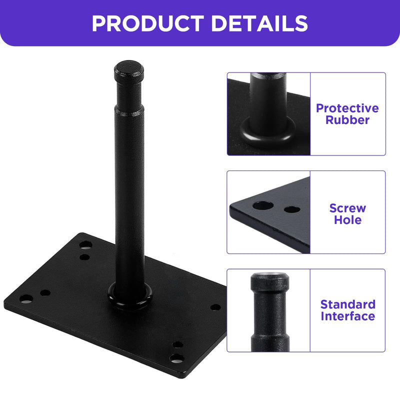 Studio Baby Pin Plate Wall Ceiling Mount,5.9" Mini Lighting Wall Holder with 5/8" Stud for Photo Studio Light Stand Flash Accessories…