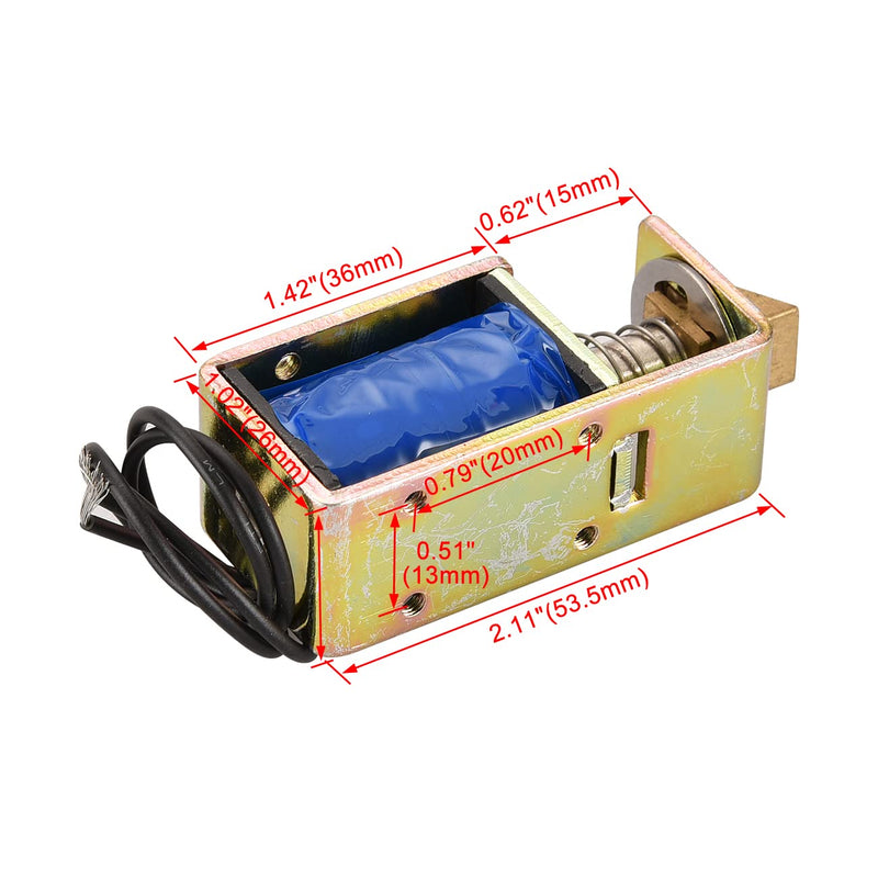 Heschen Electromagnet Solenoid HS-S0837DL DC12V 1A 15N 10mm Stroke Push Pull Type Open Frame Door Lock