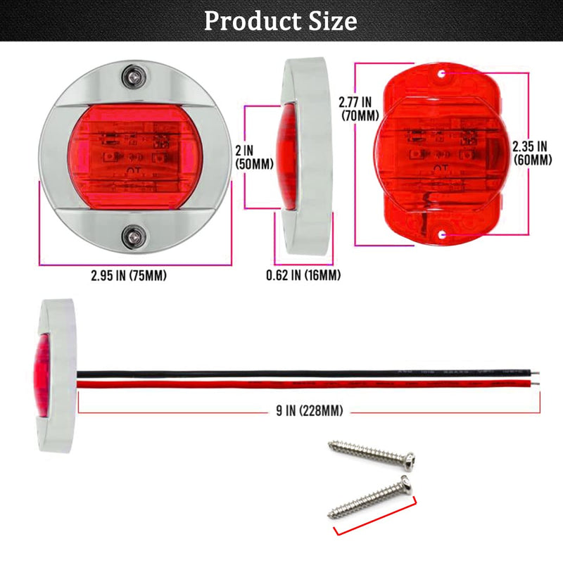 Boaton LED Night Fishing Lights, Courtesy, Deck, Navigation Lights For Boats, Red Red Interior Lights