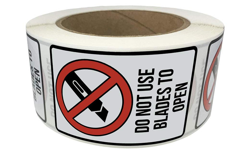 Do Not Use Blades to Open Labels 2 x 3 Inch 500 Total Adhesive Stickers