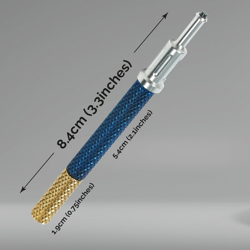 Locator Core Tool - 3 in 1 Universal Dental Implant Instrument for Male Cap Insertion Removal and Seating - 303 Stainless Steel Tool for Retention Caps & Implants