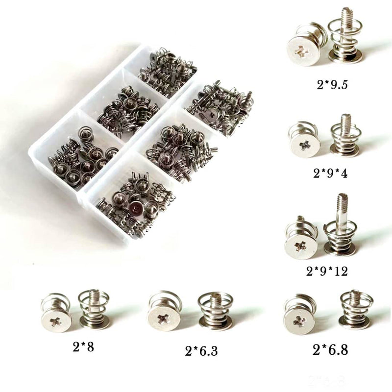 Easycargo 72pcs M2 Graphic Card Heatsink Screw Mounting Kit, GPU Spring Screws, Graphics Card Back Plate Heatsink Screws Heat Sinks Fastener