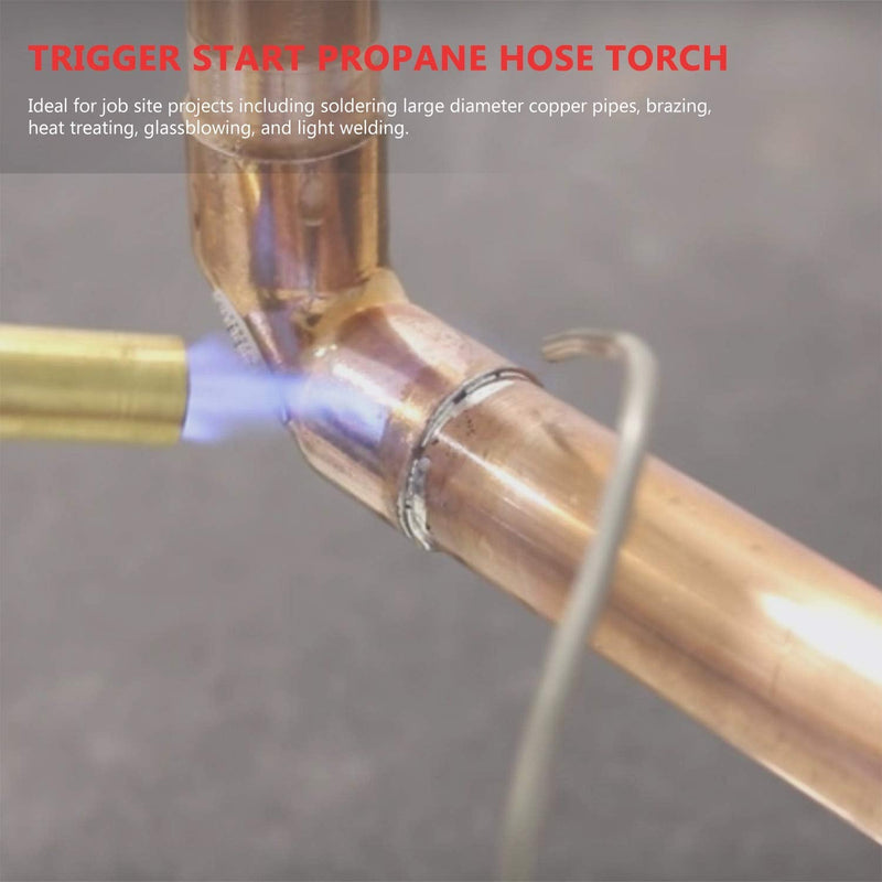 Propane Torch Hand Hose, Mapp Gas Torch,Welding Torch,Hose Length 1.5M/60"-with Hook Quick ignition with valve Style