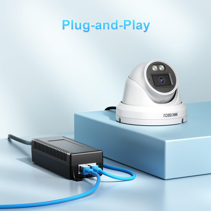 30W Gigabit Ultra PoE+ Injector, Up to 30W Ultra Power Supply, 10/100/1000Mbps Shielded RJ-45, IEEE 802.3af/802.3at Compliant, IGAF11-30