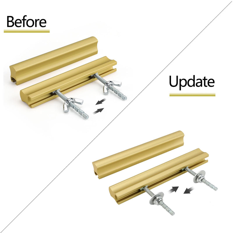 Peaha 10 Pack Adjustable Cabinet Drawer Pulls Overall Length 102mm(4inch) Brushed Brass Drawer Handles Dresser Hardware for Cupboard 1"-4"(25mm-102mm) Matte Gold