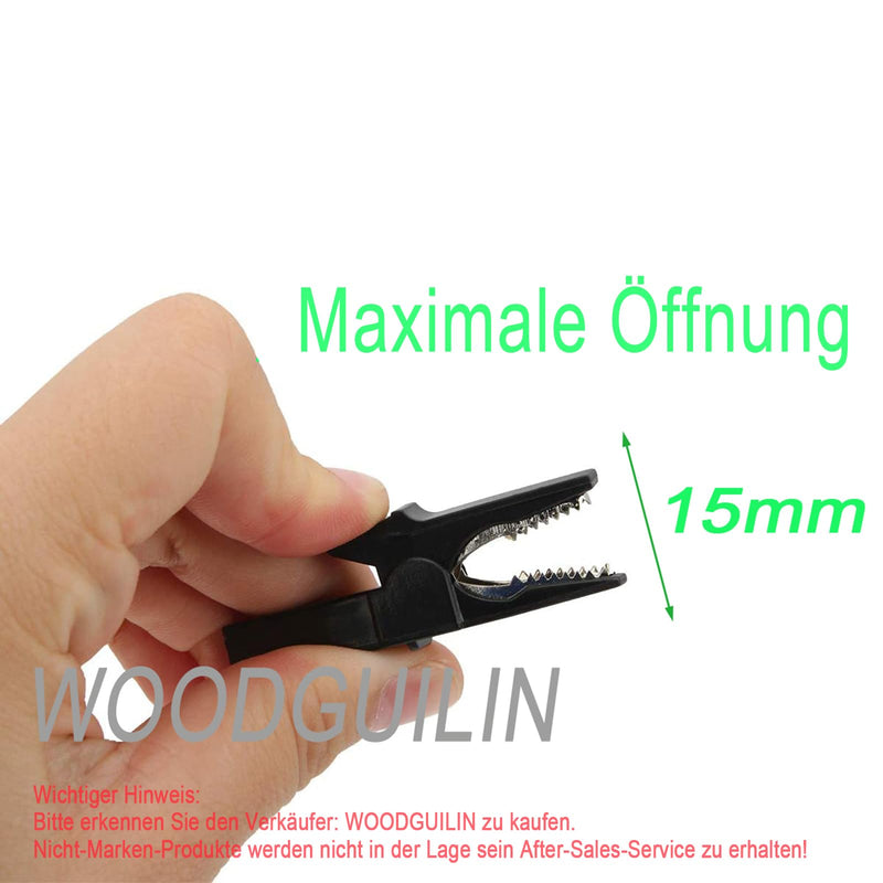 30A Fully Insulated Crocodile Clips with 4 mm Banana Socket | 5 pairs of red black clamps for automotive testing Alligator Clip