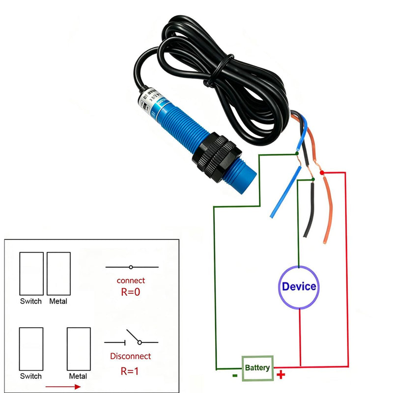 Gebildet 2 pieces M12 inductive proximity sensor switch NPN NO 6-36V 4mm LJ12A3-4-Z/BX LJ12A4-4-Z/BX