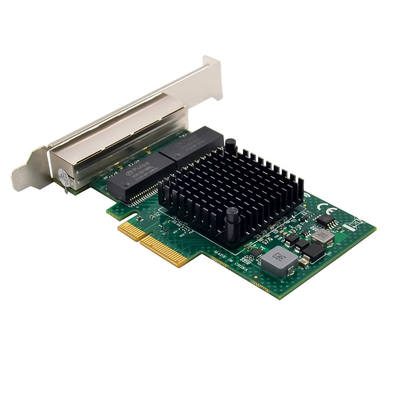 Quad-Port PCIe Gigabit Ethernet Server Adapter with NetXtreme® BCM5719 Chipset PCI Express 1000M Network LAN Card for Windows Server Linux Ubuntu VMware (BCM5719-4P)
