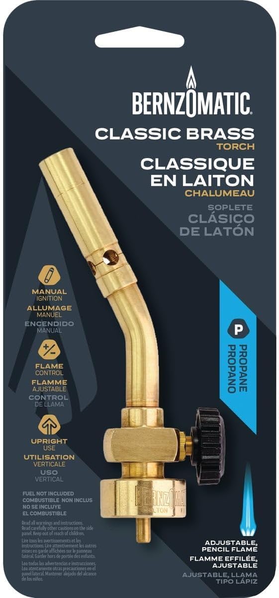 BernzOmatic Basic Use UL2317 Brass Pencil Flame Propane Torch Head (2 Pack UL2317 Torch) No Size 2 Pack UL2317 Torch
