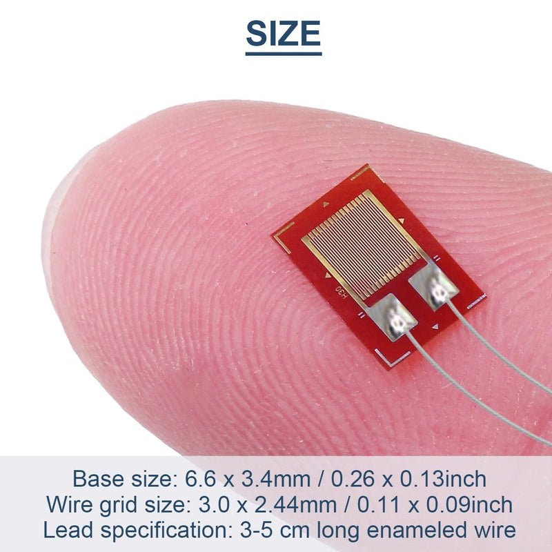 DAOKAI 10pcs BF350-3AA 350 Ohm High Precision Pressure Resistance Foil Strain Gauges for Pressure Sensor Load Cell with 20pcs DMS Connector