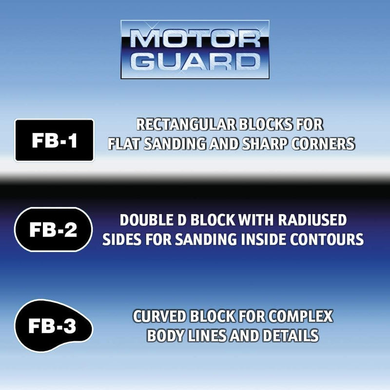 Motor Guard - 3Pk Sanding Blocks (AP-6), One Size Flexi-Block