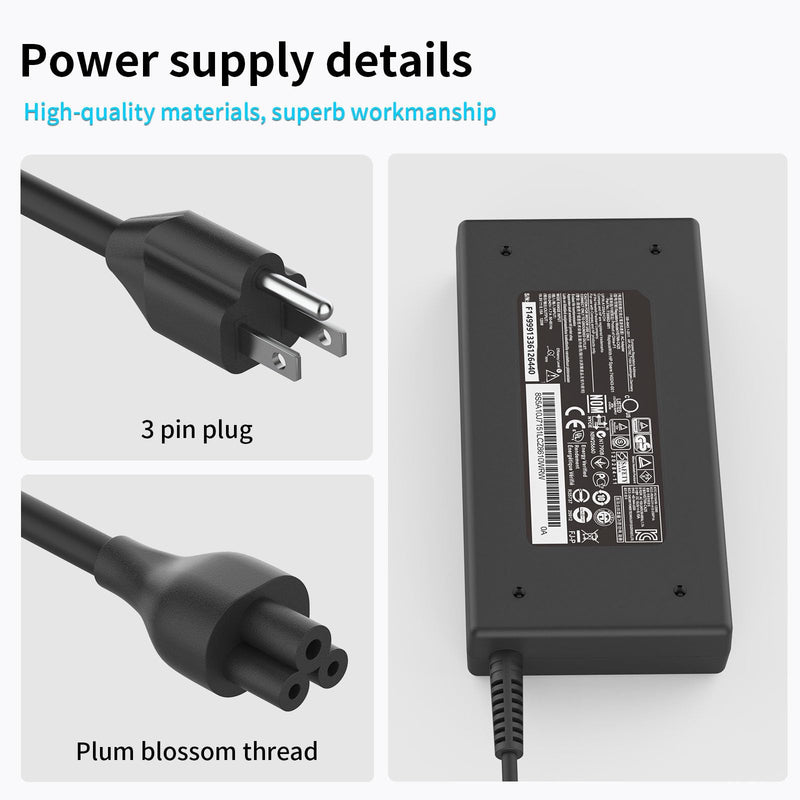 120W 19.5V 6.15A Laptop Charger 710415-001 Fit for HP USB-C Dock G5,HP USB-C/A Universal Dock G2 5TW13AA,Hp Docking Statio Charger,Envy 15 17 Series 732811-002 Adapter Power Supply 4.5*3.0mm Blue Tip