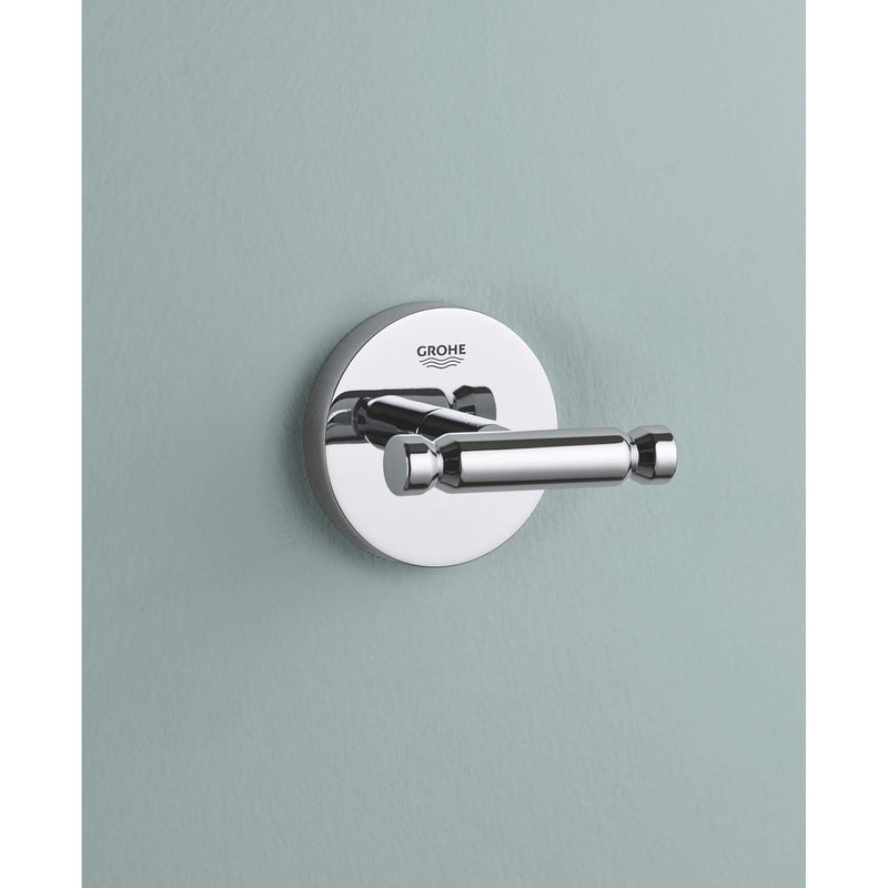 GROHE 40461001 BauCosmopolitan Robe Hook, Starlight Chrome