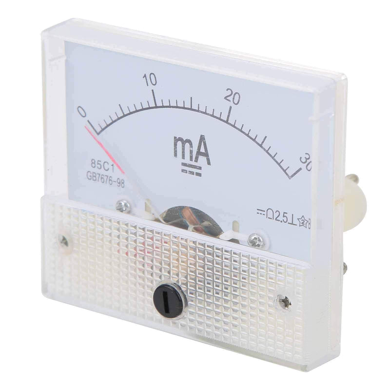 Pack of 2 Ammeter Analogue Voltmeters, 85C1 DC 0-30MA Ammeter Pointer Electric Tester for Voltage Stabilisers | Pointer Voltmeter, ABS, Distributors