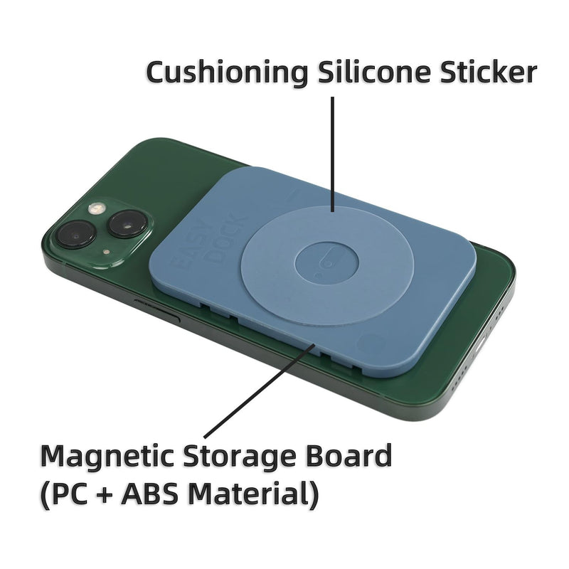 Magnetic Storage Binding Board for Portable USB DAC Amps, Silicone Straps with Adjustable Tightness, Suitable for Power Banks, Portable Hard Drives & More (Gray) Gray