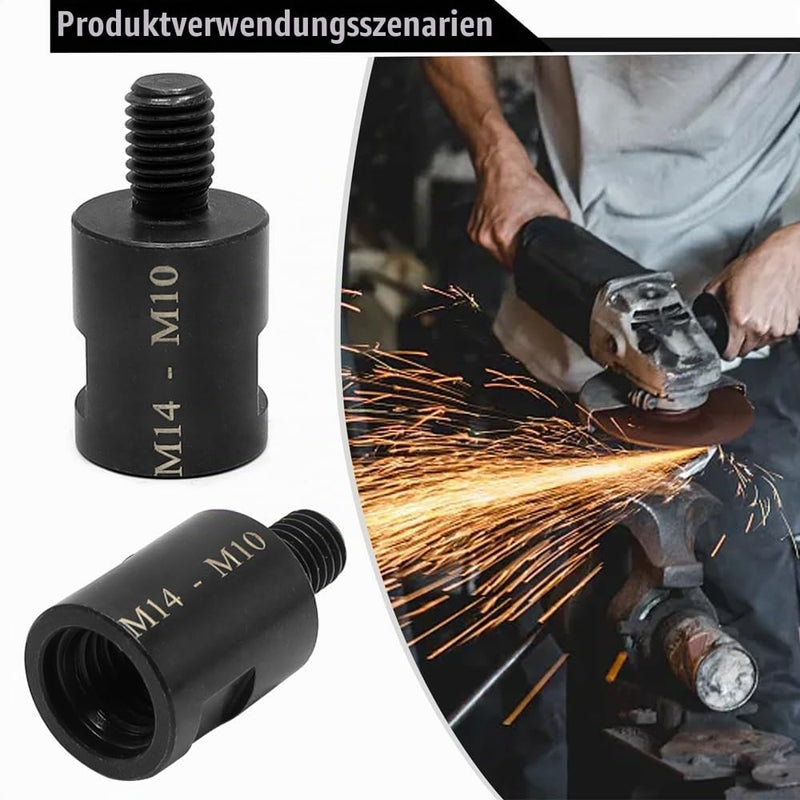 Pack of 2 Angle Grinder Converter Adapter Suit Alloy Steel M14 to M10 Thread Converter for Angle Grinder Polisher Drill Interface