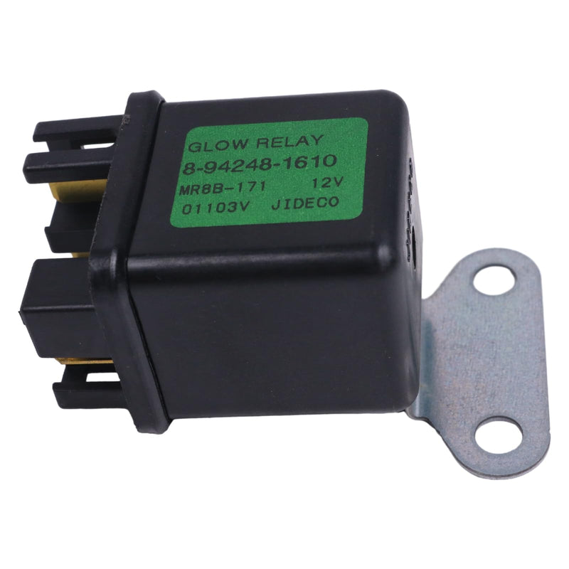 ZTUOAUMA 12V Upgraded Preheating Glow Plug Relay 16415-65600 119650-77910 for Kubota D722 D902 D905 D1105 Yanmar MR82BL-081 JIDECO 91008V Isuzu Hitachi ZAXIS27U Mitsubishi L3E S3L2 S4L2 Engine