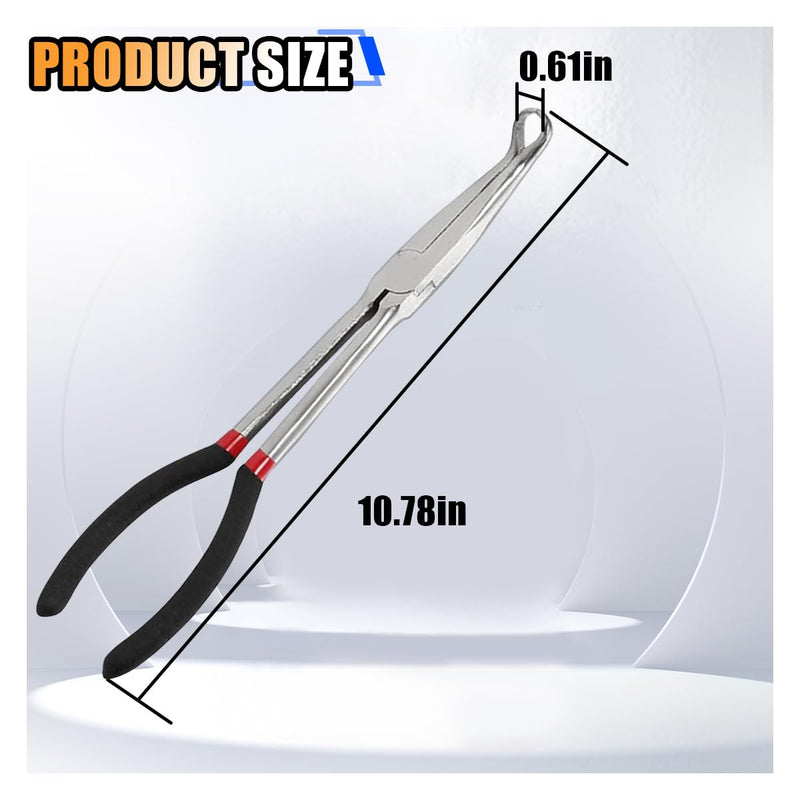 11 Inch Car Electrical Disconnect Pliers, Electrical Connector Disconnect Pliers Car Fuel Feed Pipe Plier, O-Shaped Car Soldering Aid Pliers Fuel Line Hose Clip Clamp Removal Tool