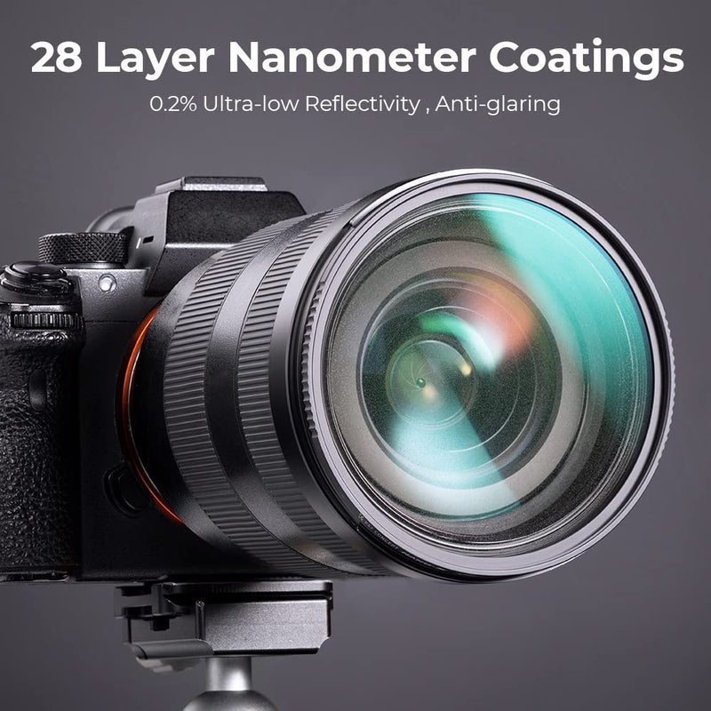 K&F Concept 58mm Black Diffusion 1/4 Filter Mist Cinematic Effect Filter with 28 Multi-Layer Coatings Waterproof/Scratch Resistant for Video/Vlog/Portrait Photography