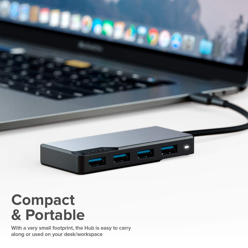 Alogic UCFUUA-SGR USB-c Fusion Swift 4in1 Hub Dock 4xusb-a USB 3.0 Space Grey