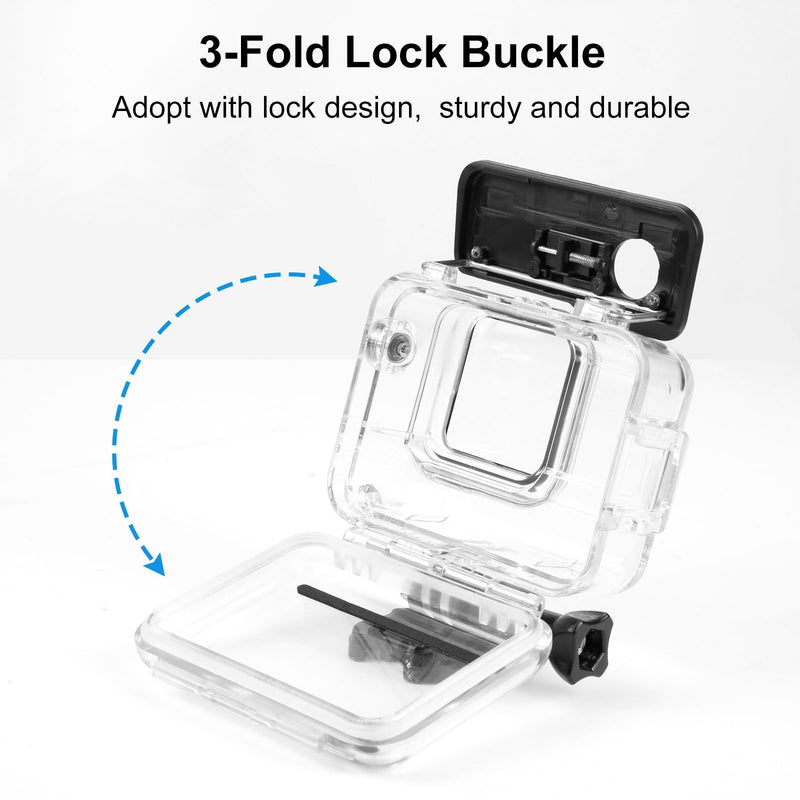 PULUZ Waterproof Case for Insta360 Ace Pro, Protective Housing/Diving Case, Waterproof Down to 60m/197FT, Underwater Photography Housing for Diving, Snorkeling